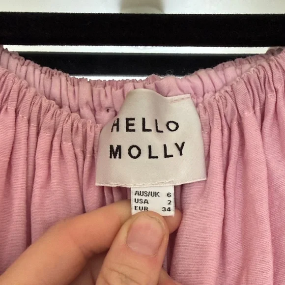 Hello Molly Blush Pink Gathered Dress Size 2 - Picture 2 of 7